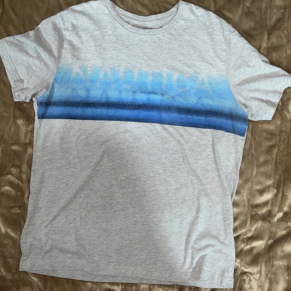 Nautica Mens Nautica 1983 Logo Graphic T-Shirt Gray Heather Size X-Large